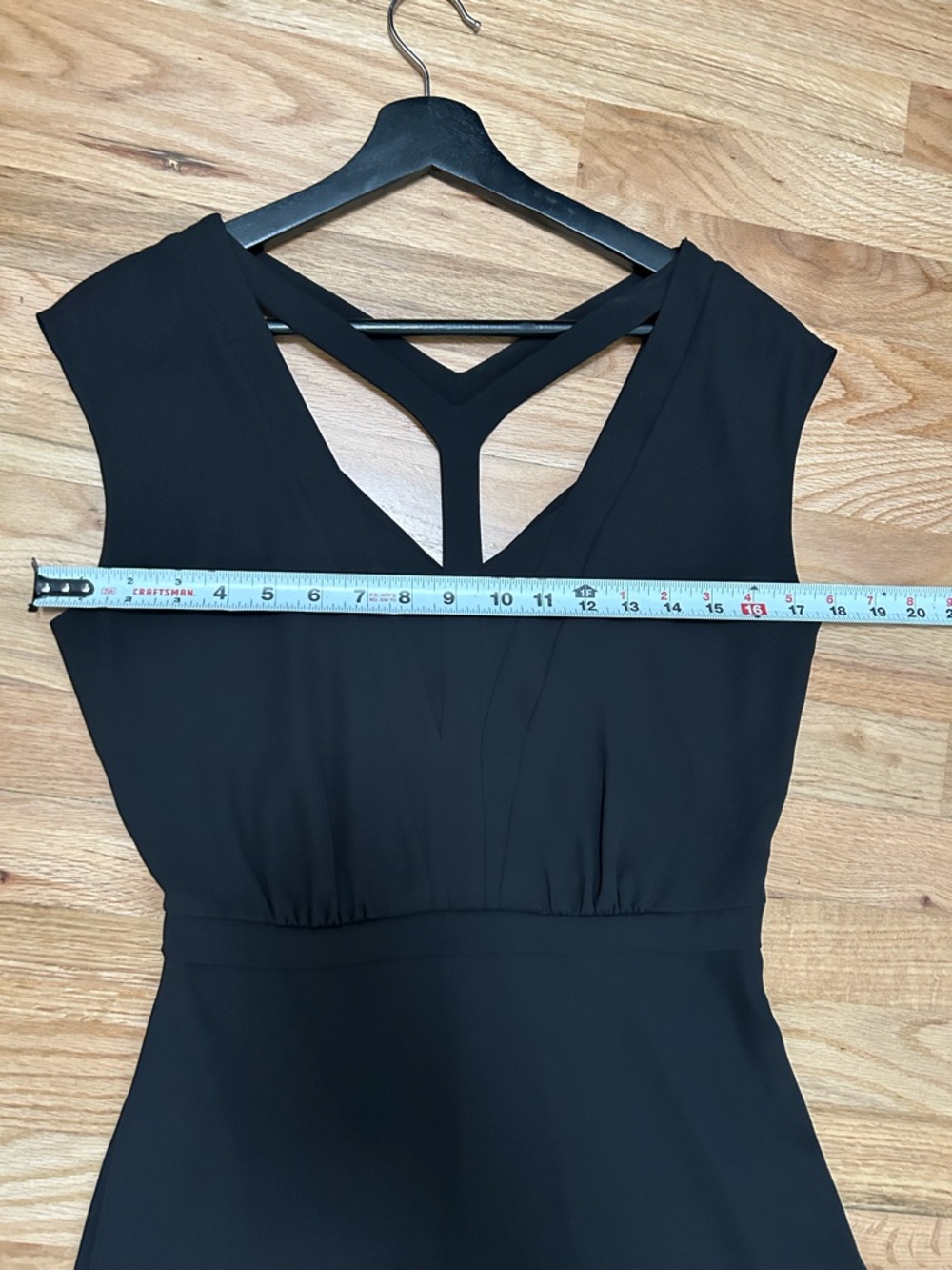 BCBGMaxAzria Black Mini Dress with Strappy Y-Back size 2 Katryn - Picture 8 of 11